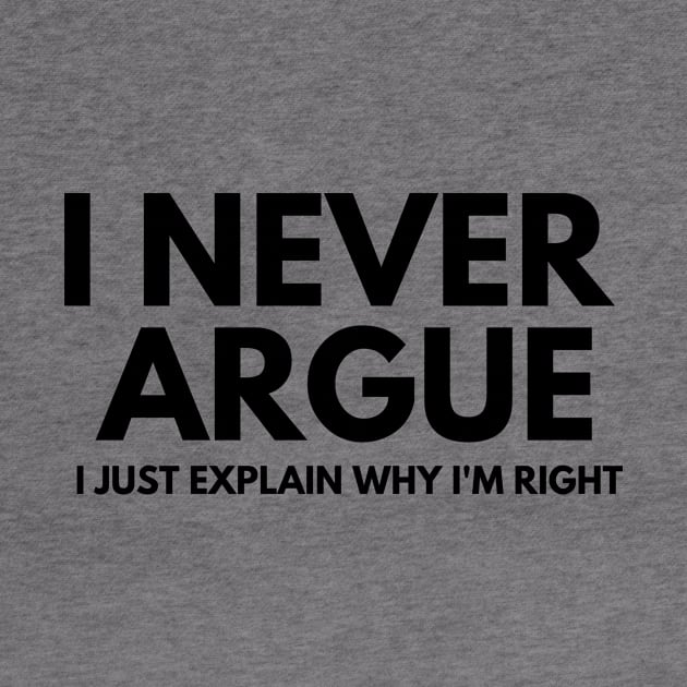 Never Argue I Just Explain Why I'm Right by darafenara